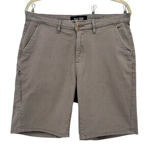DU/ER Mens 32 Shorts Flat Front Gray Ultra Lightweight Super Stretch